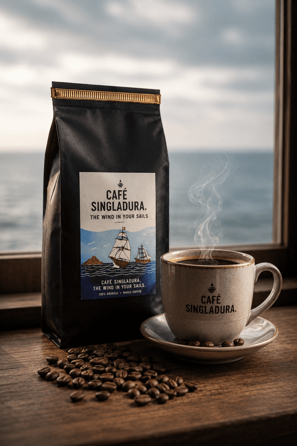 Café Singladura frente al mar — de las montañas de Loja a las mesas del mundo
